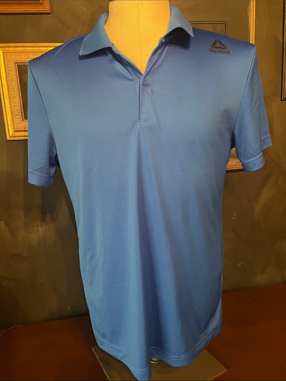 Reebok Blue Short Sleeve Polo with Logo